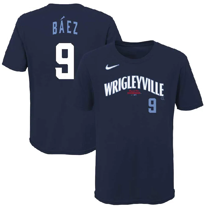 Value Deals Chicago Cubs Javier Baez Youth City Connect Name & Number T-Shirt