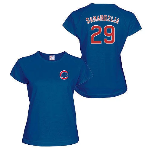 Stock Up and Save Chicago Cubs Jeff Samardzija Women's Name and Number T-Shirt