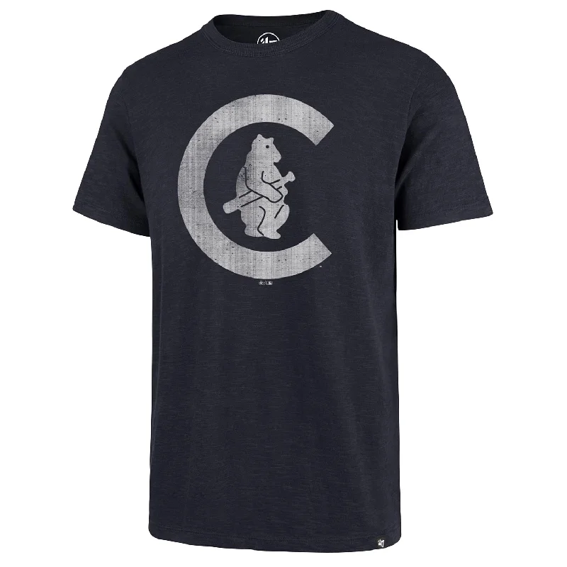 New Arrival Chicago Cubs Navy 1911 Coop Vintage Scrum Tee