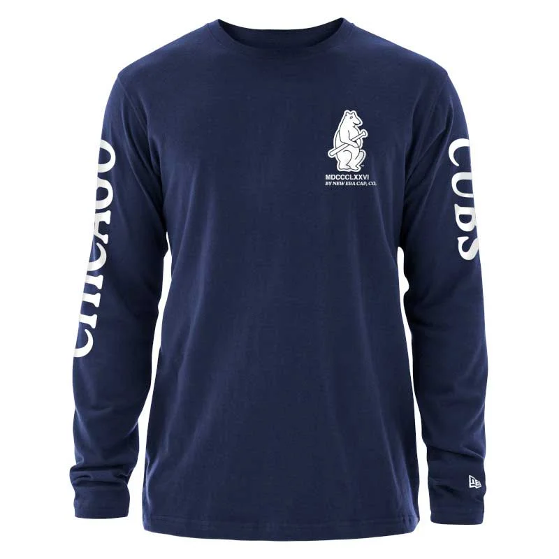 Fantastic Savings Chicago Cubs Navy Cooperstown 1914 Long Sleeve T-Shirt