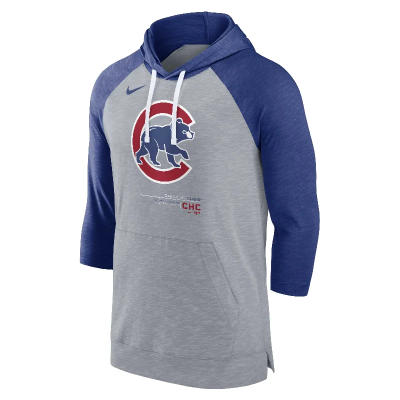 Stock Clearance Chicago Cubs Nike 3/4-Sleeve Raglan Hooded T-Shirt