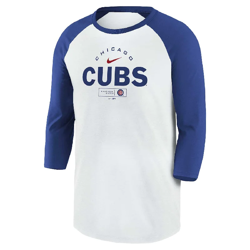 Now or Never Chicago Cubs Youth Nike Team Modern Arch 3/4-Sleeve T-Shirt