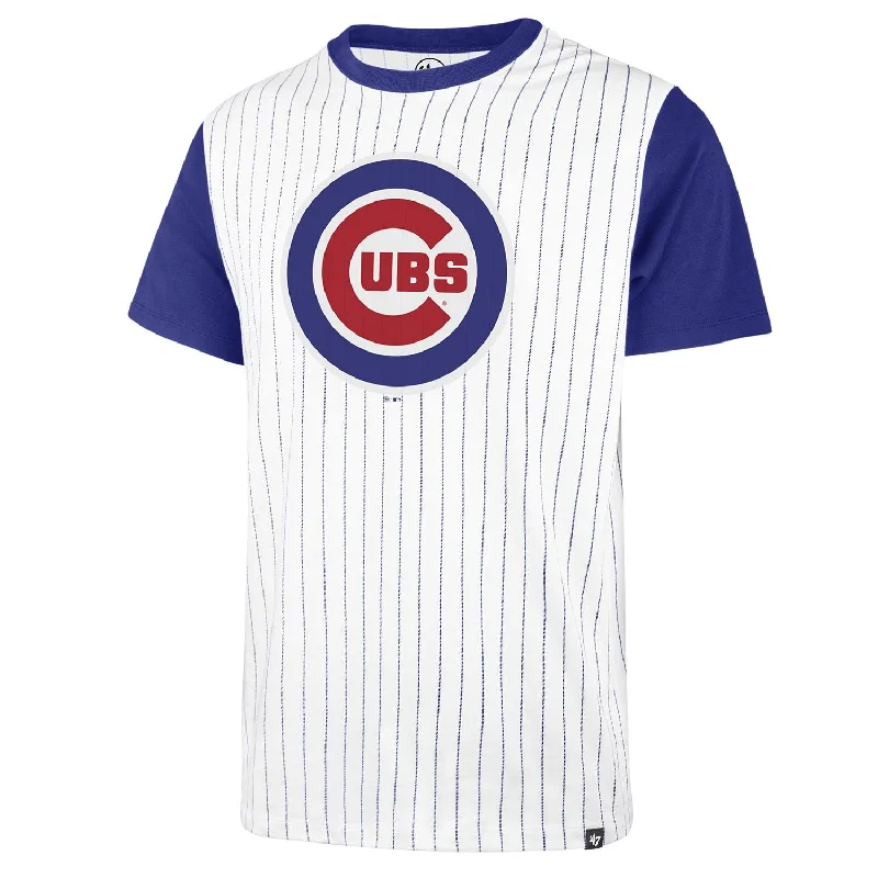 Time-Limited Offer Chicago Cubs Pinstriped Bullseye Logo Tee