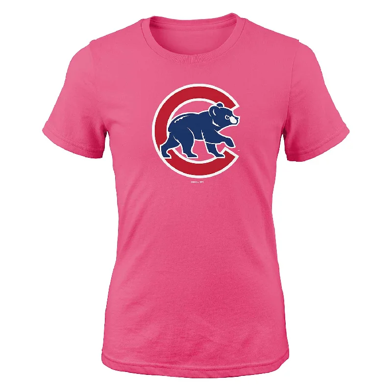 Weekend Bargains to Cherish Chicago Cubs Pre-School Walking Bear Pink T-Shirt