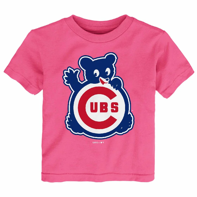 Weekend Offers That Amaze Chicago Cubs Preschool Waving Bear Pink T-Shirt
