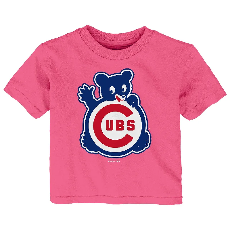 Weekend Offers That Shine Chicago Cubs Toddler Pink Wavy Bear T-Shirt