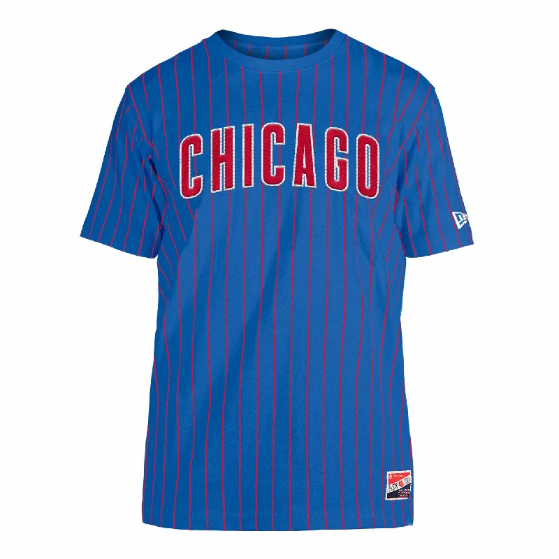 Best Bargains Chicago Cubs Two Sided Bullseye Royal Pinstripe T Shirt