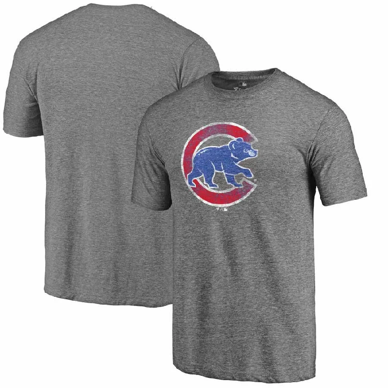 New Deal Chicago Cubs Walking Bear Distressed T-Shirt