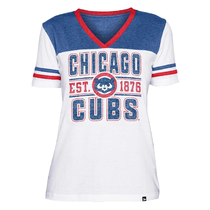 Instant Savings Chicago Cubs Women's 1984 Crossover V-Neck T-Shirt