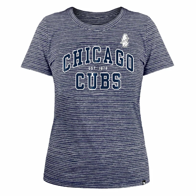Extra Discount Chicago Cubs Women's 1914 Block Crew T-Shirt