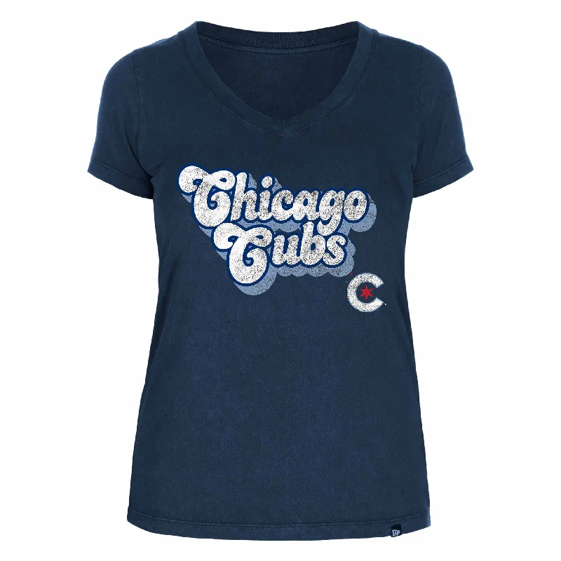 Weekend Discounts to Enjoy Chicago Cubs Women's City Connect V-Neck T Shirt