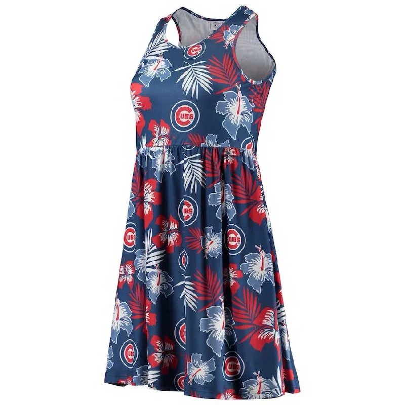Extra Savings Chicago Cubs Women's Floral Sun Dress