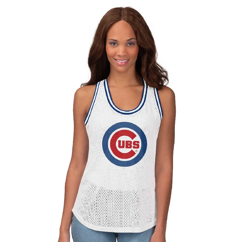 Deal Explosion Chicago Cubs Women's Halfback Bullseye Mesh Tank Top