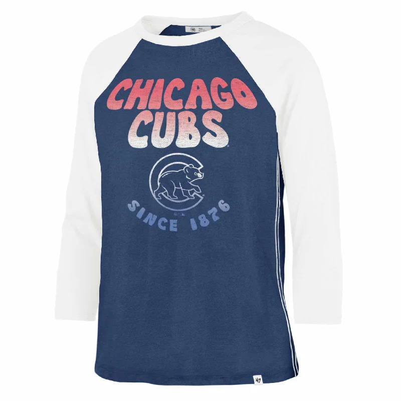 Bonus Savings Chicago Cubs Women's Harmony Raglan Three Quarter Sleeve Shirt