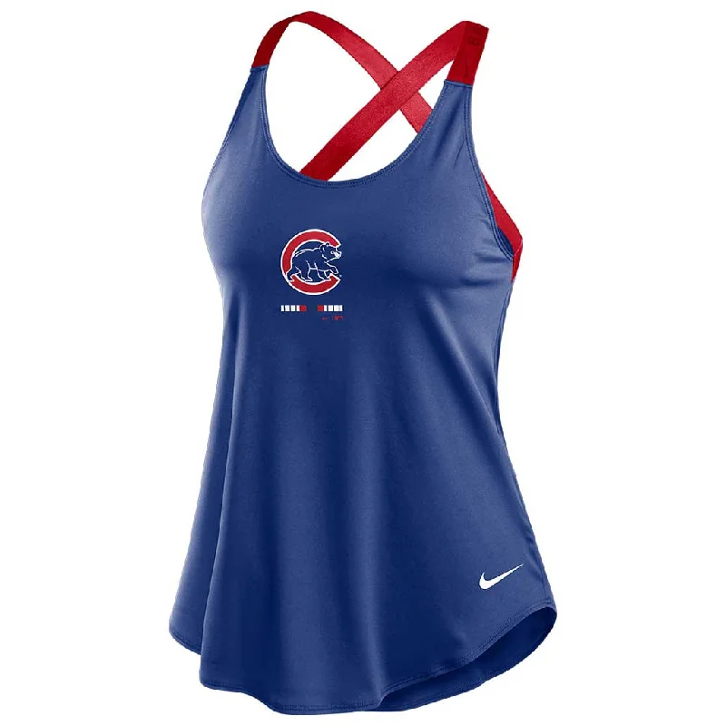 Weekend Wonders Await! Chicago Cubs Women's Nike Legacy Dri-FIT Elastika Tank Top