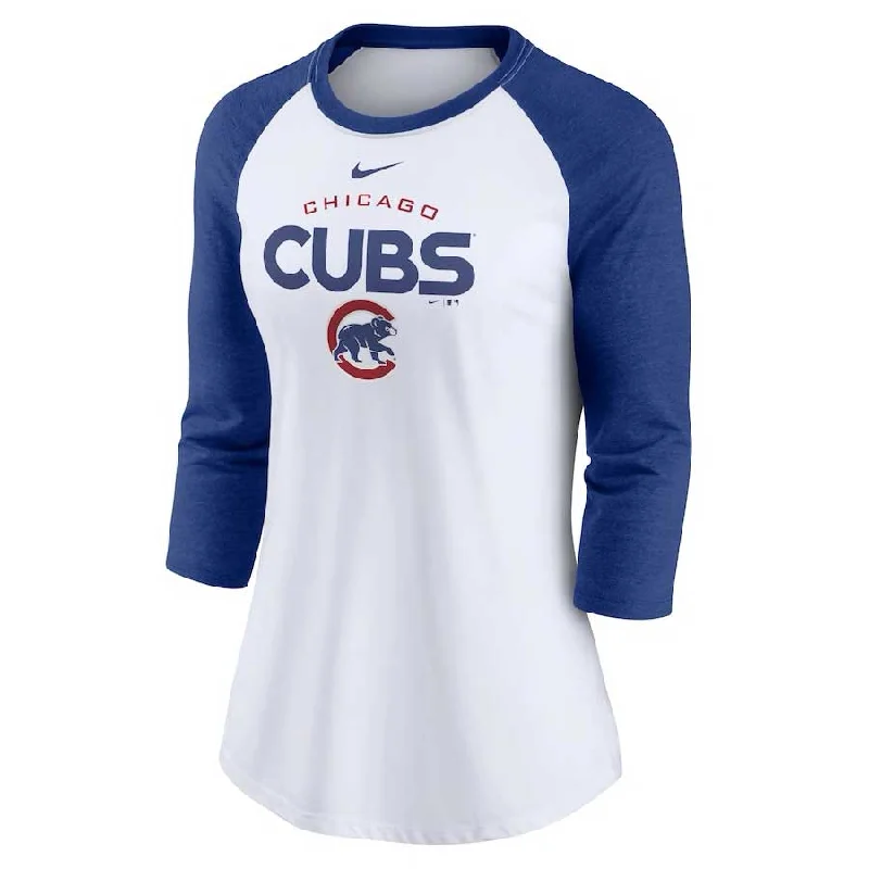 Price Drop Chicago Cubs Women's Nike Modern Arch 3/4-Sleeve Raglan T-Shirt