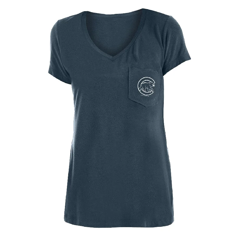 Special Price Chicago Cubs Women's Pocket Short Sleeve T-Shirt