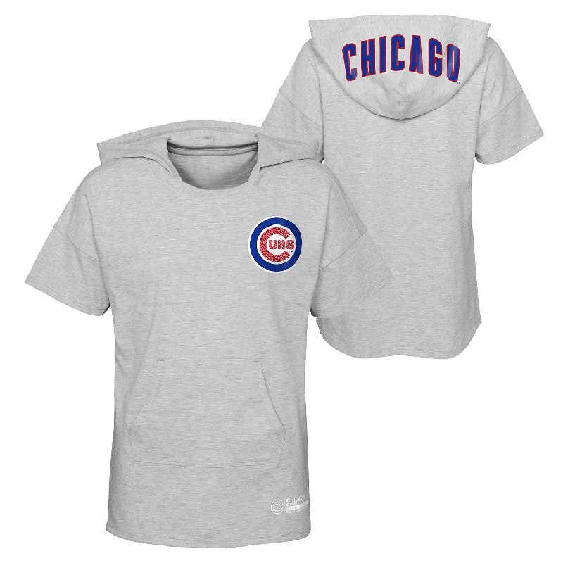 Stock Clearance Chicago Cubs Youth Girls Clubhouse Fashion Hooded T-Shirt