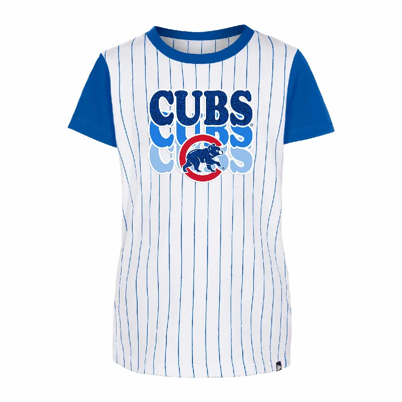 Markdowns Chicago Cubs Youth Girls Pinstripe T Shirt