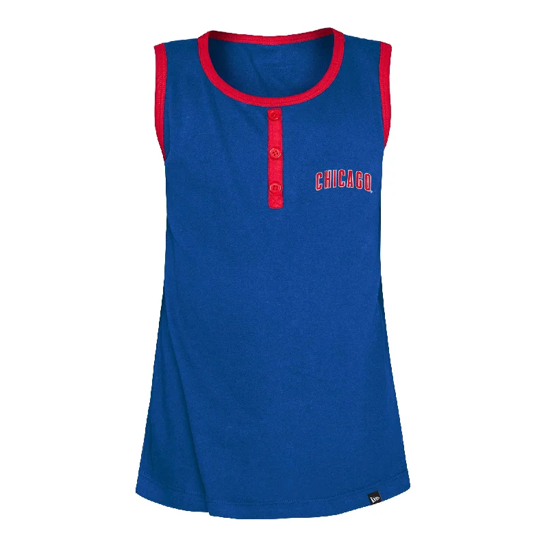 Online Only Chicago Cubs Youth Girls Bullseye Back Tank