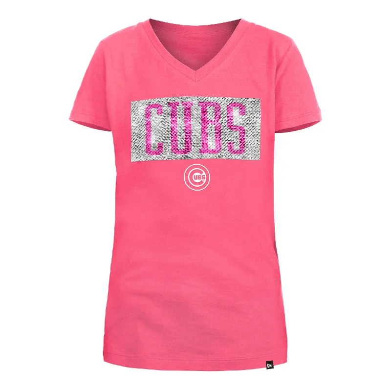 Weekend Savings Spectacular Chicago Cubs Youth Girls Sequin T-Shirt