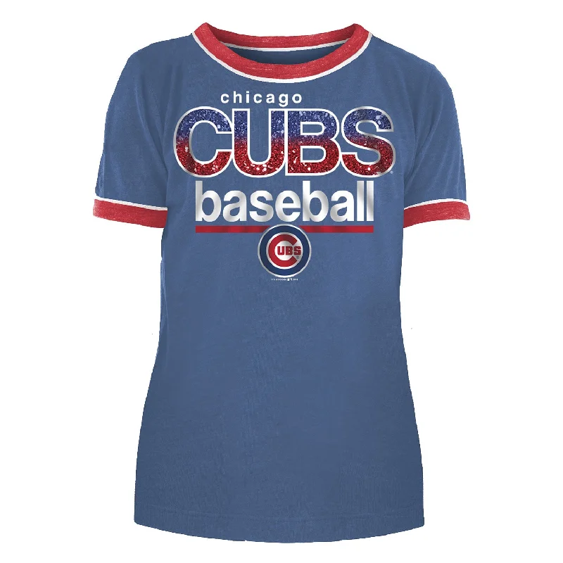 Doorbuster Deal Chicago Cubs Youth Girls Ringer Triblend T-Shirt