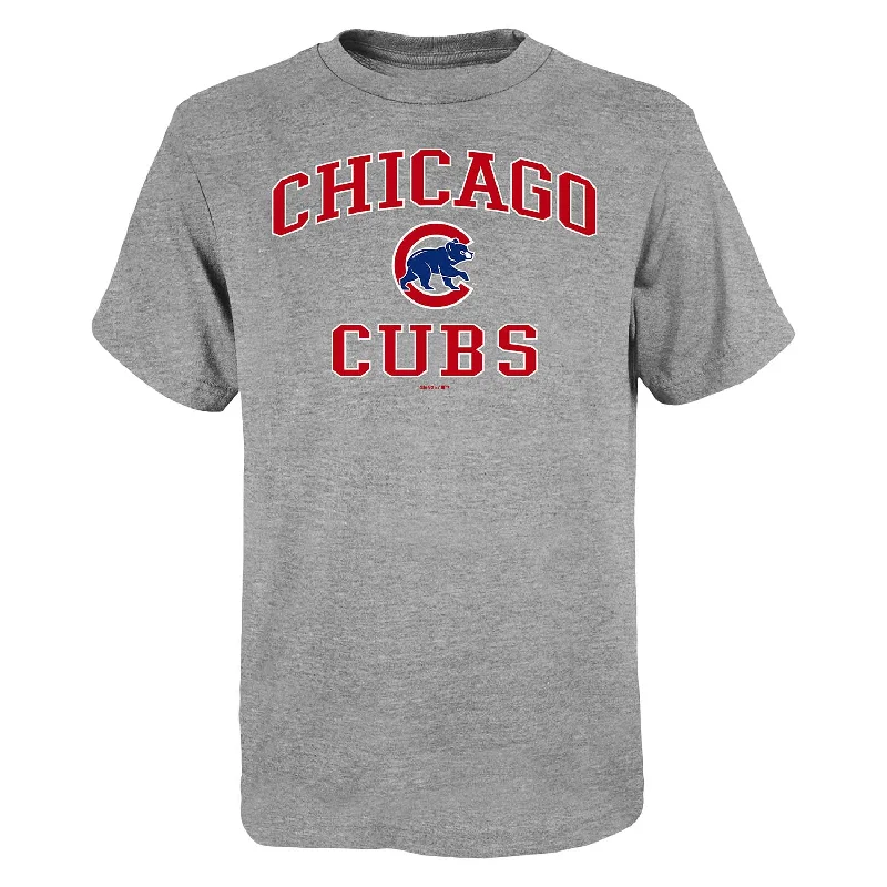 Weekend Special Chicago Cubs Youth Grey Heart And Soul T-Shirt
