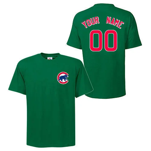Members Only Chicago Cubs Youth Kelly Green Personalized Name and Number T-Shirt