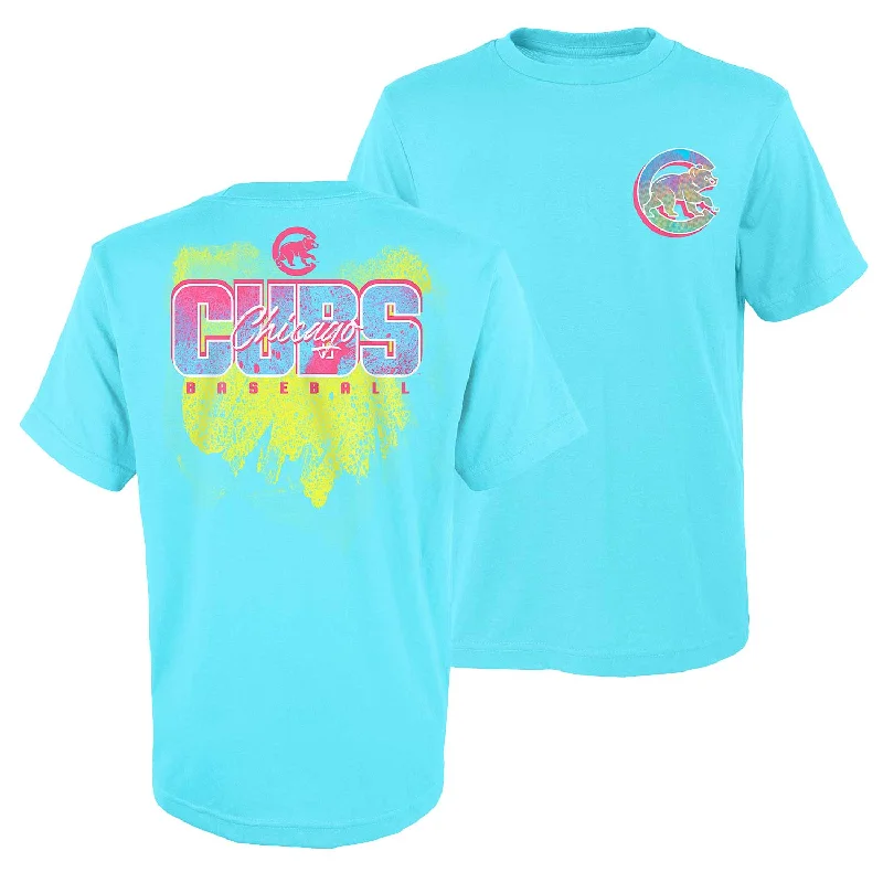 Deep Discounts Chicago Cubs Youth Neon Heat Wave T-Shirt