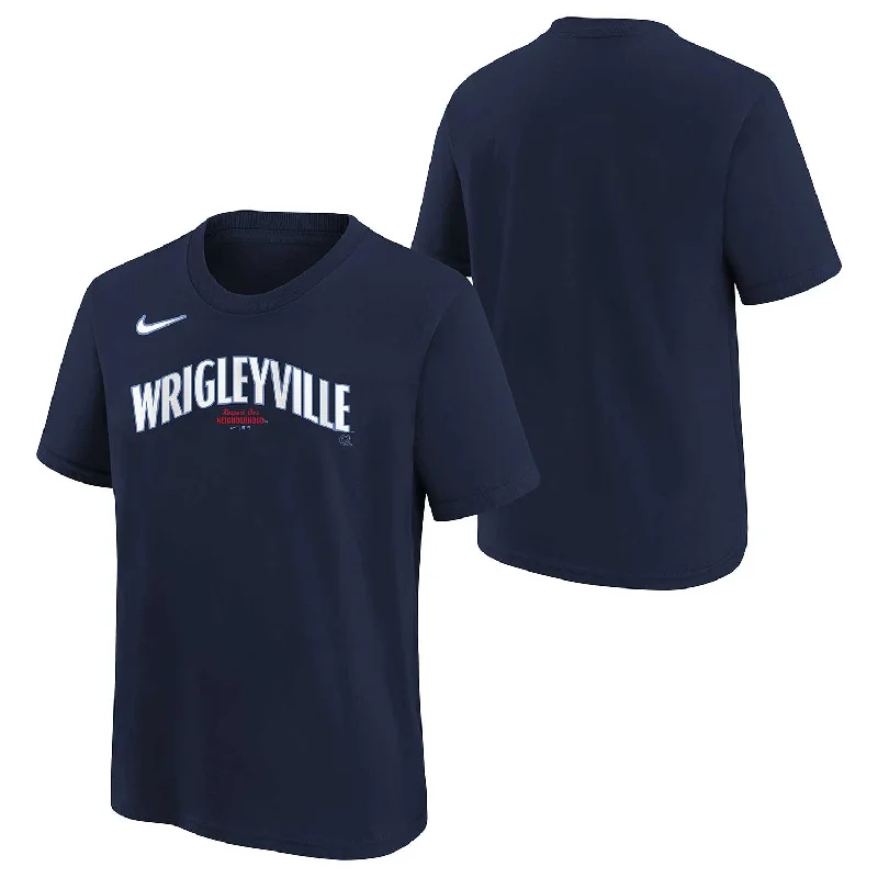 Savings Alert Chicago Cubs Youth Nike City Connect Navy Wordmark T-Shirt