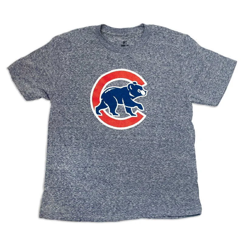 Weekend Deals That Amaze Chicago Cubs Youth Walking Bear Snow Heather T-Shirt