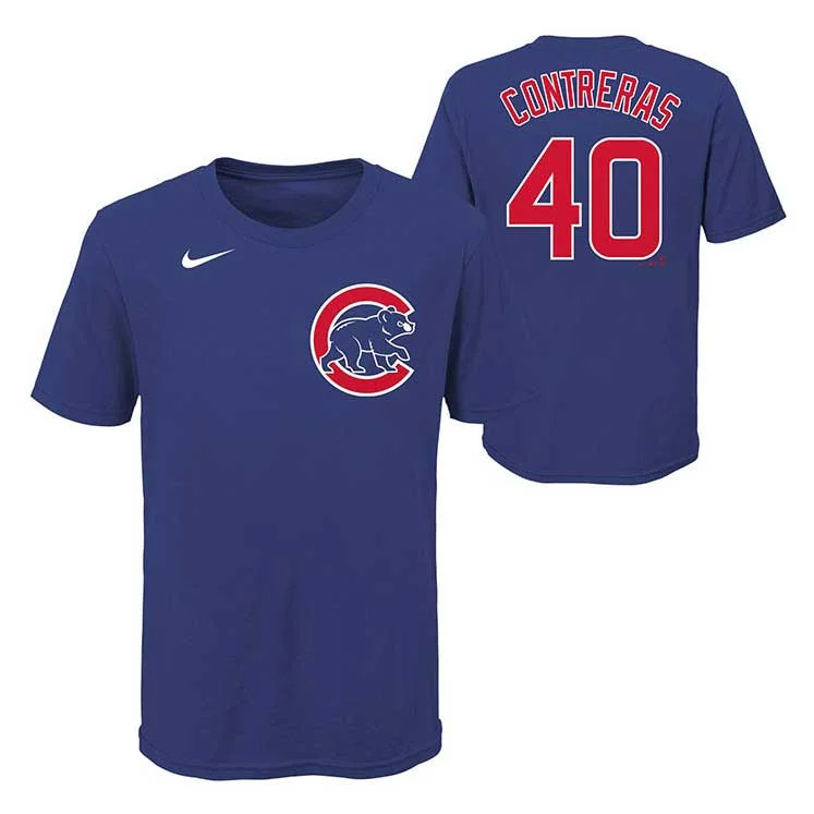 Make Your Weekend Count with Savings Chicago Cubs Youth Willson Contreras Nike Team Name & Number Cotton Tee