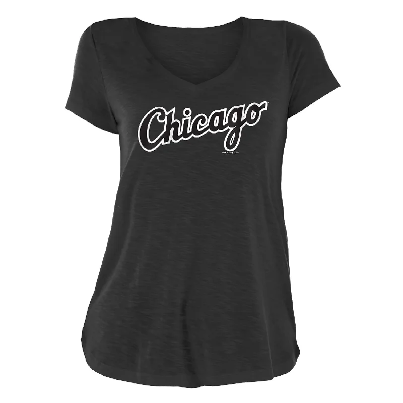 Can't Be Beat Chicago White Sox Women's Short Sleeve V-Neck T-Shirt