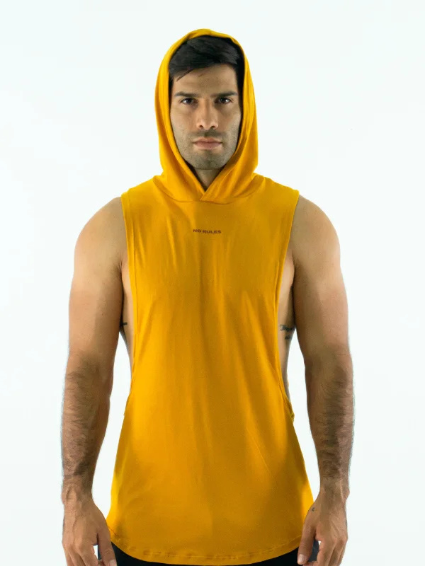 Daily Special Men's Hoodie Sleeveless Tank -  Mustard