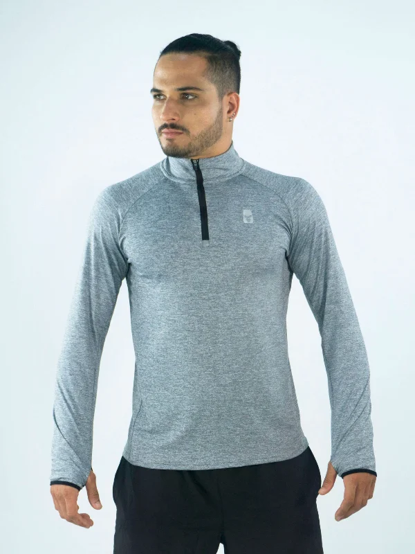 Online Deal Men's Long Sleeve with zipper-Gray