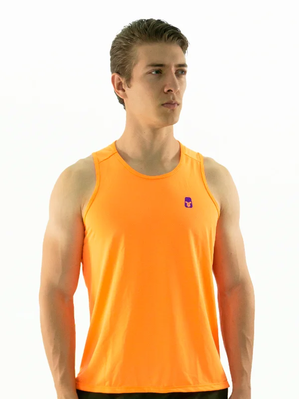 Best Deals Men's -Sleeveless Mesh top- Orange