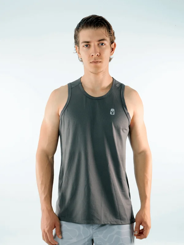 Act Now Men's -Sleeveless Mesh top- Gray