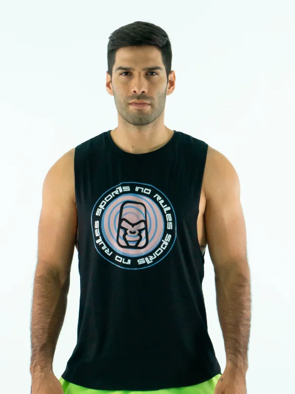 Discount Mania Men's Sleeveless Tank top - Black