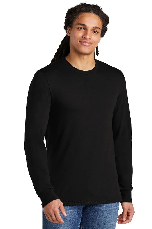 Fantastic Offers District Mens Perfect Tri Long Sleeve Crewneck T-Shirt - Black