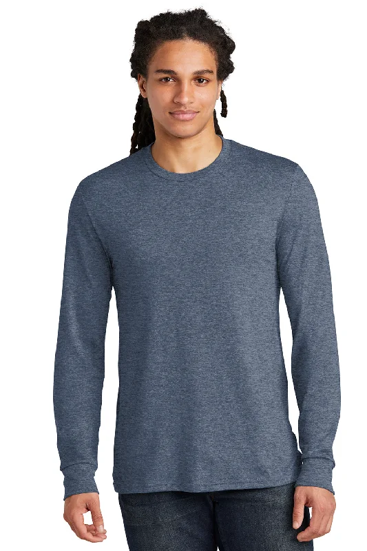 Weekend Deals That Please District Mens Perfect Tri Long Sleeve Crewneck T-Shirt - Navy Blue Frost Weekend Deals That Please District Mens Perfect Tri Long Sleeve Crewneck T-Shirt - Navy Blue Frost