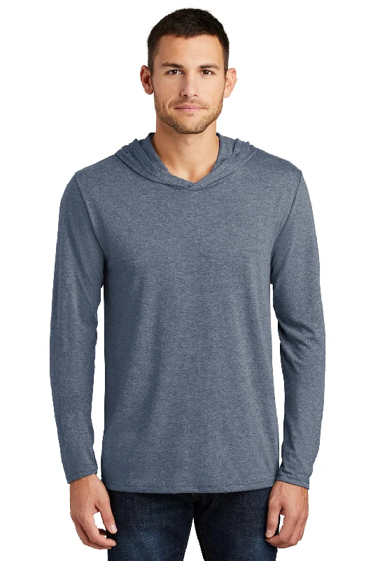 Inventory Reduction District Mens Perfect Tri Long Sleeve Hooded T-Shirt Hoodie - Navy Blue Frost Inventory Reduction District Mens Perfect Tri Long Sleeve Hooded T-Shirt Hoodie - Navy Blue Frost