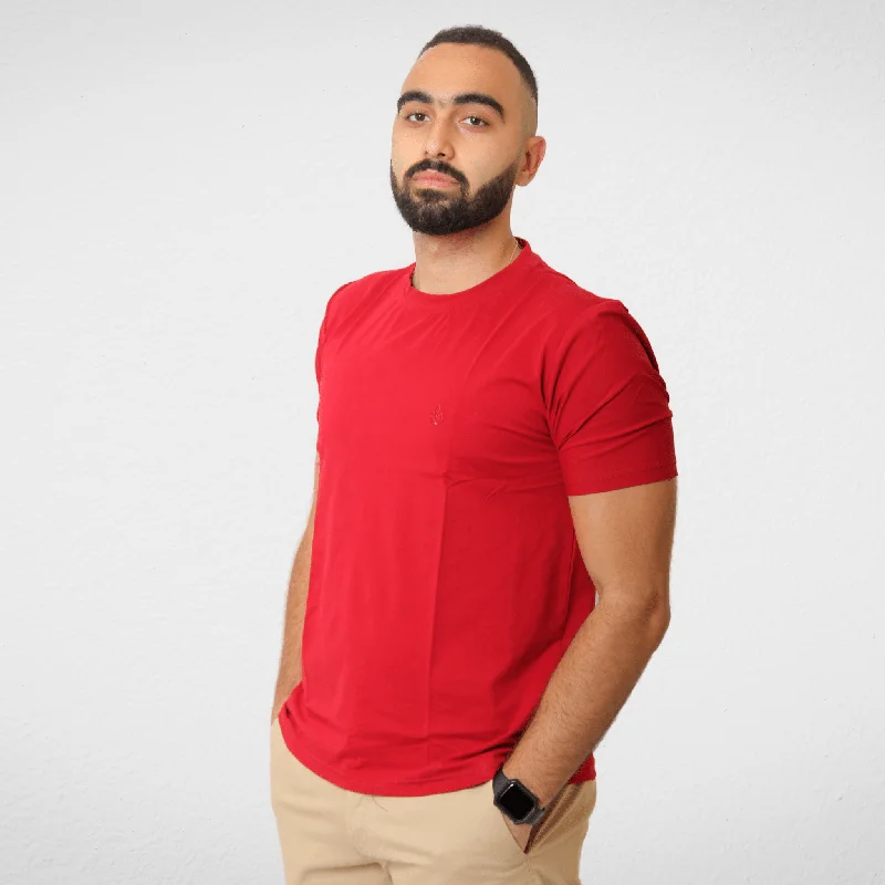 Midnight Madness DUCHY Men "Basic" T-Shirt - Burgundy  (100% Cotton)
