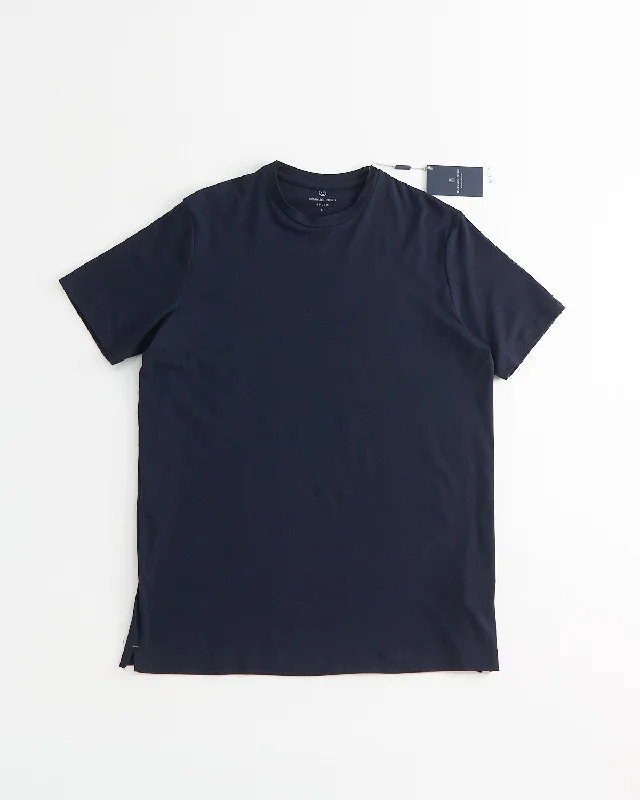 Low Prices Navy Modern Fit 4Flex Knit T-Shirt