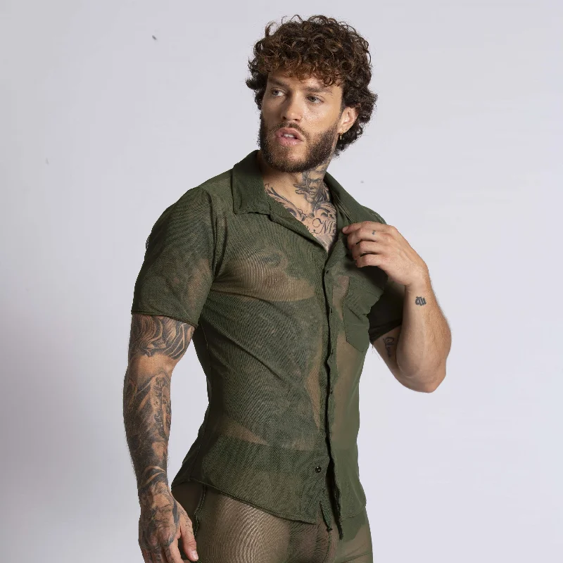 Great Deal Gigo Bahia short sleeve mesh shirt green