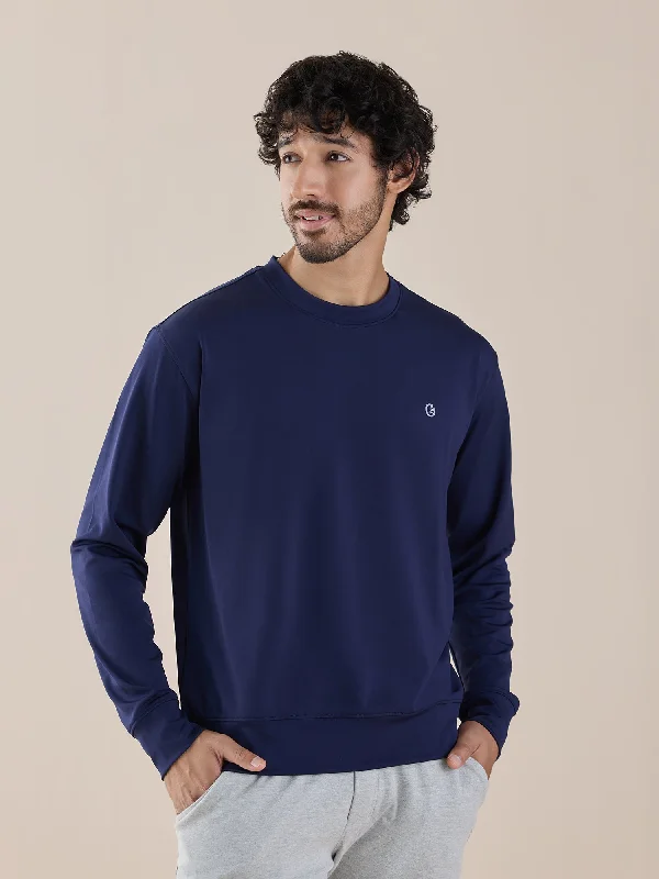 Weekend Deals to Make You Happy Gloot Active Sweatshirt GLA025 Navy
