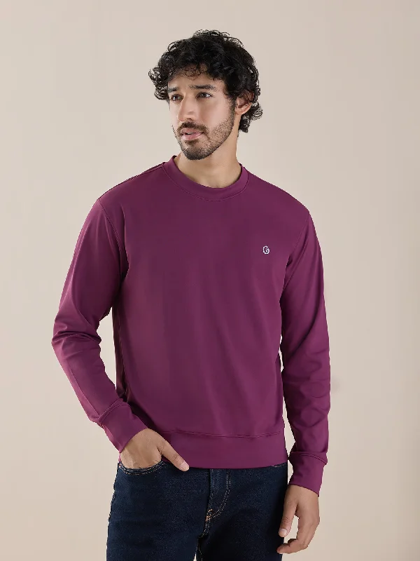 Weekend Discounts Worth Grabbing Gloot Active Sweatshirt GLA025 Plum