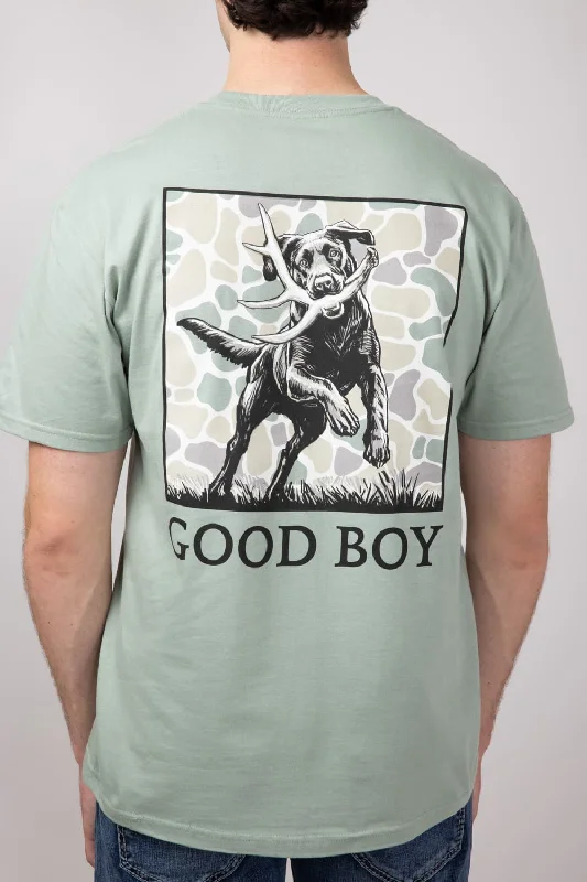 Price Break Good Boy Fetch Dog T-Shirt for Men in Sage | 2211-SAGE