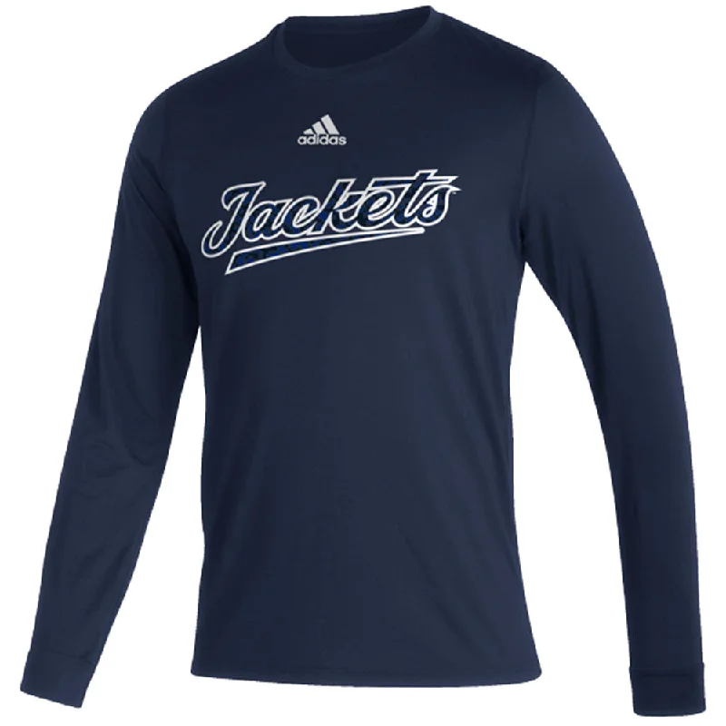 Online Exclusive Georgia Tech Yellow Jackets Adidas Creator Jackets Navy Long Sleeve T-Shirt