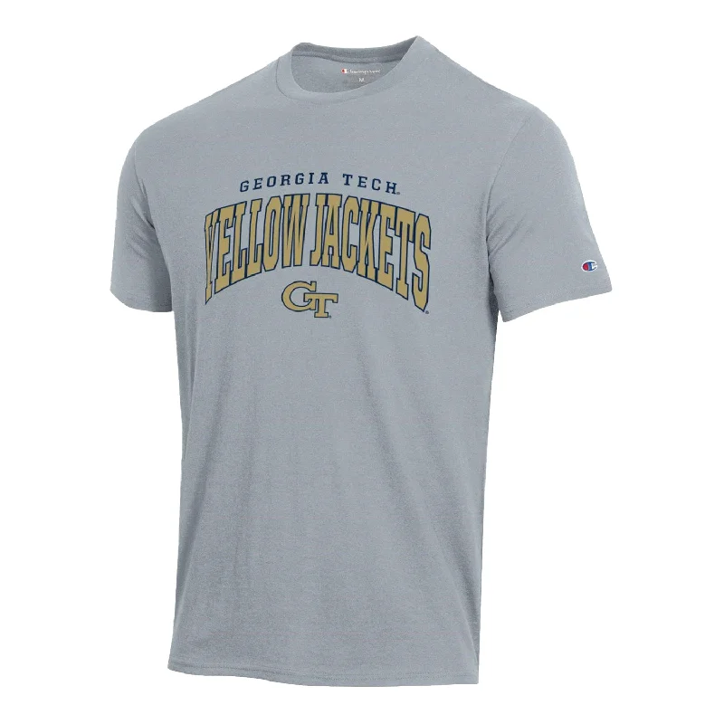 Year-End Sale Georgia Tech Yellow Jackets Hi-Density Print Grey T-Shirt