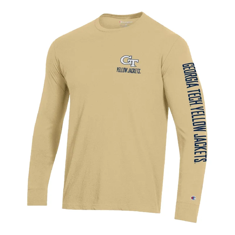 Today’s Special Georgia Tech Yellow Jackets Triple Hit Long Sleeve Gold T-Shirt